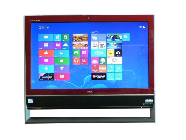 NEC デスクトップパソコン 中古パソコン VN370/L レッド デスクトップ 一体型 本体 Windows8 Celeron DVD 地デジ/BS/CS 4GB/1TB 送料無料 中古