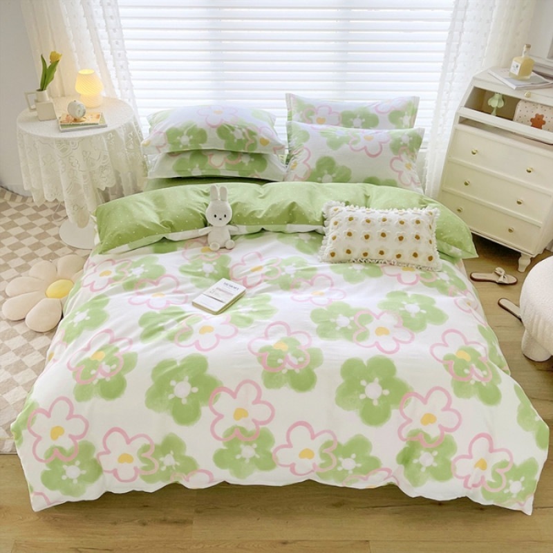 南通ベッドの上の純綿4枚組綿ベッド笠3枚組結婚学生寮の裸で寝る家庭用