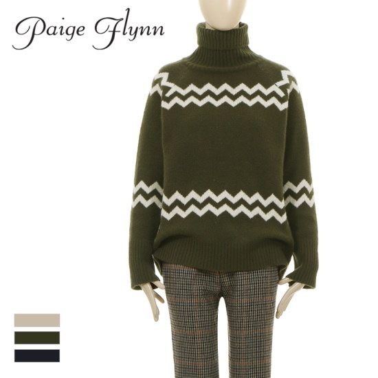 ページフリン簡潔なパターンの中ユニークさ!Zigzag turtleneck soft knit ニット/セーター/タートルネック/ポーラーニット/韓国ファッション ページフリン簡潔なパターンの中ユニークさ!Zigzag turtleneck soft knit ニット/セーター/タートルネック/ポーラーニット/韓国ファッション