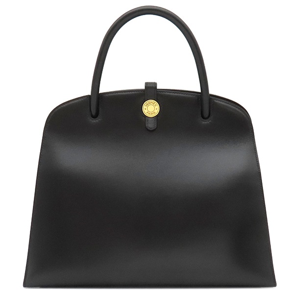 エルメス HERMES ハンドバッグ ダルヴィ MM ボックスカーフ ブラック ゴールド金具 黒 Z刻印 【保存袋】【中古】