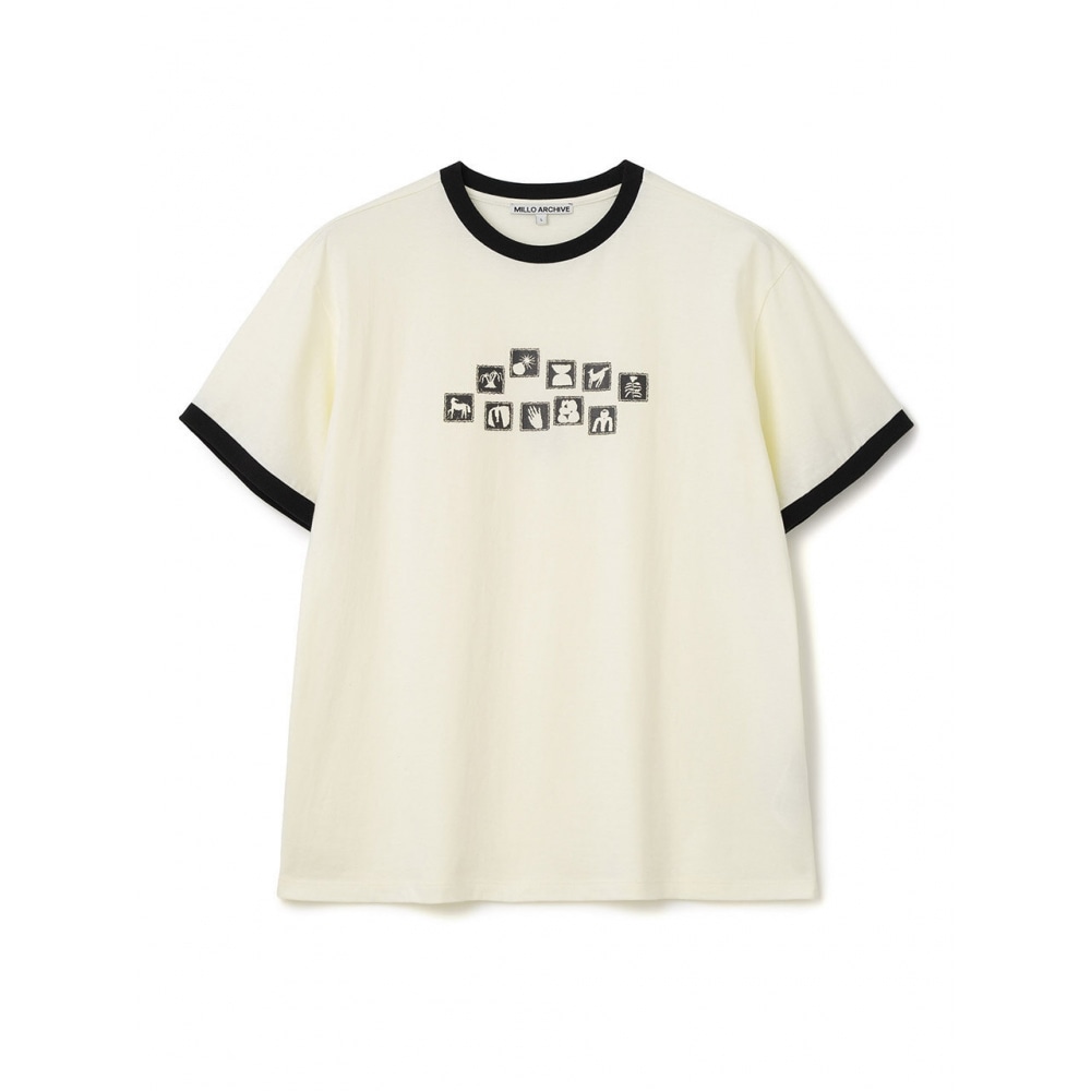 Millo Archive アーケードモチーフリンガー t シャツ