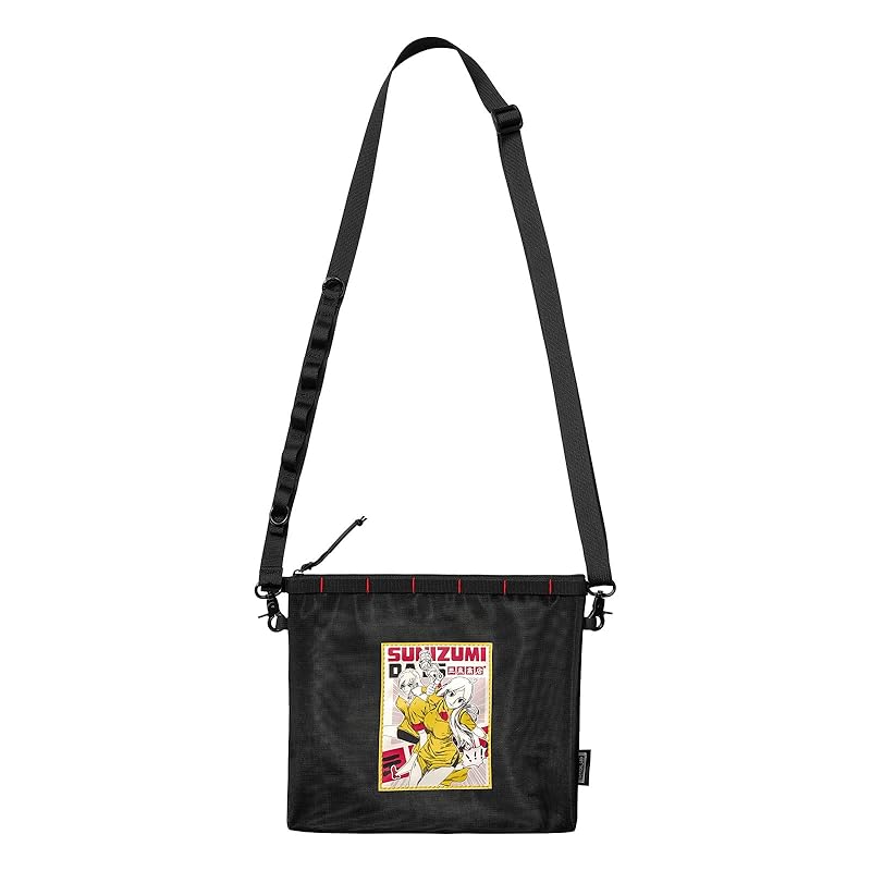 TACTICAL GEEK Storage A12 三泉商店 コラボEDC収納バッグ漫画風デザイン 半透明ネット生地 デジタルツール整理収納ポーチ（黒い）