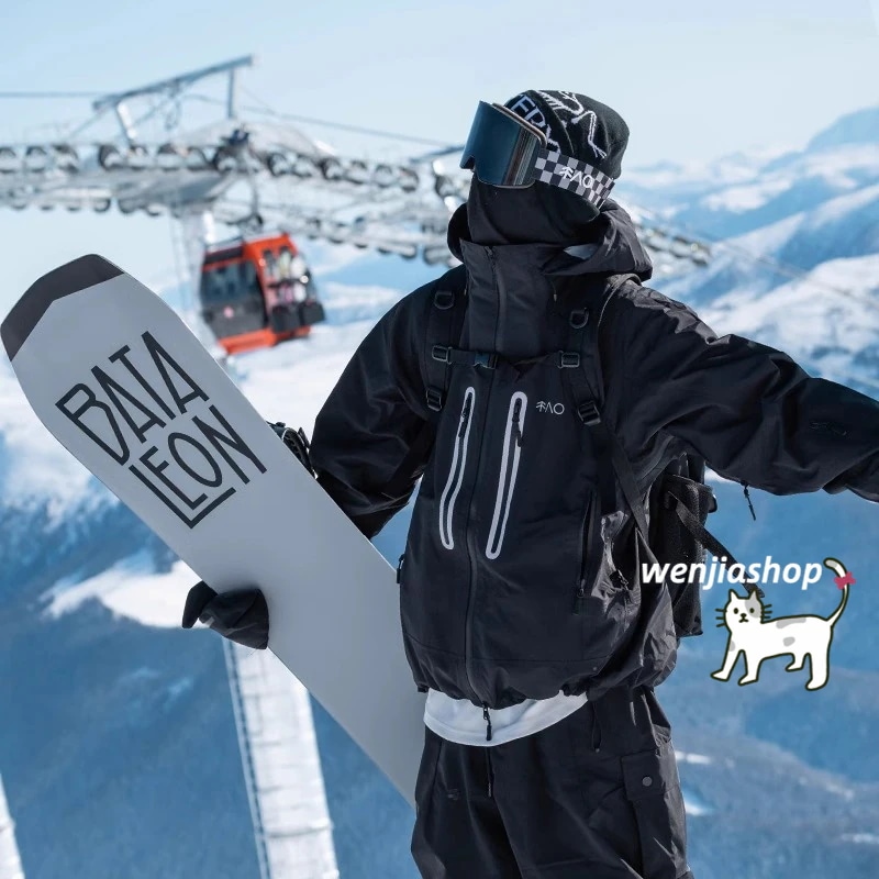 スノーボードウェア 2025 単品トップス メンズ レディース アウター ジャケット パーカー 黒 紫 3L ウィンタースポーツ 韓国風 防水防寒 スノーウェア スキーウェア スノボウェア