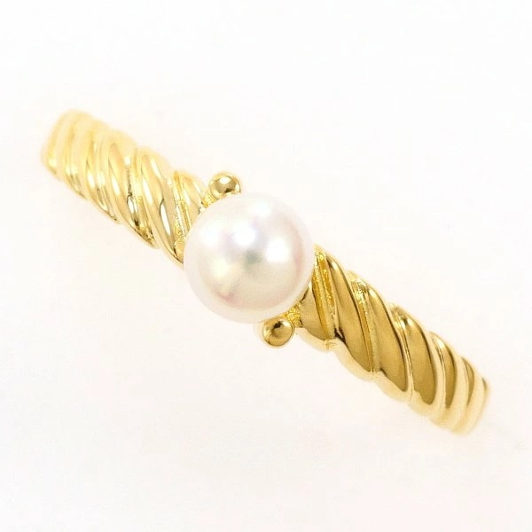 K18 18金 YG リング 指輪 11.5号 パール(真珠) 約4mm ジュエリー 中古 23,142円