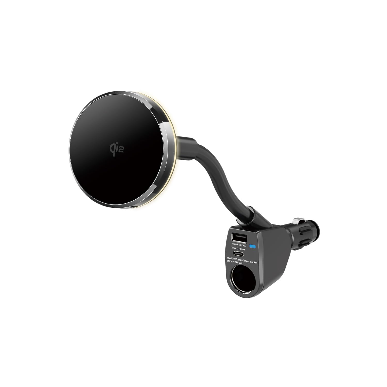 ペルシード(Pellucid) 車内用品 Magsafe対応 車載マグネットスマホホルダー 高速ワイヤレス充電 Qi2正規認証品 自動開閉 キャパシタ内蔵 アクセサリー電源シガーソケット取付 PPH2