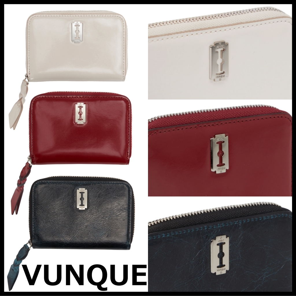 【VUNQUE】Magpie Zipper Half Wallet 天然牛革 カードケース 本革 カードホルダー カード入れ マックパイカードウォレット 折りたたみ財布 ミニ財布 vunque 財布