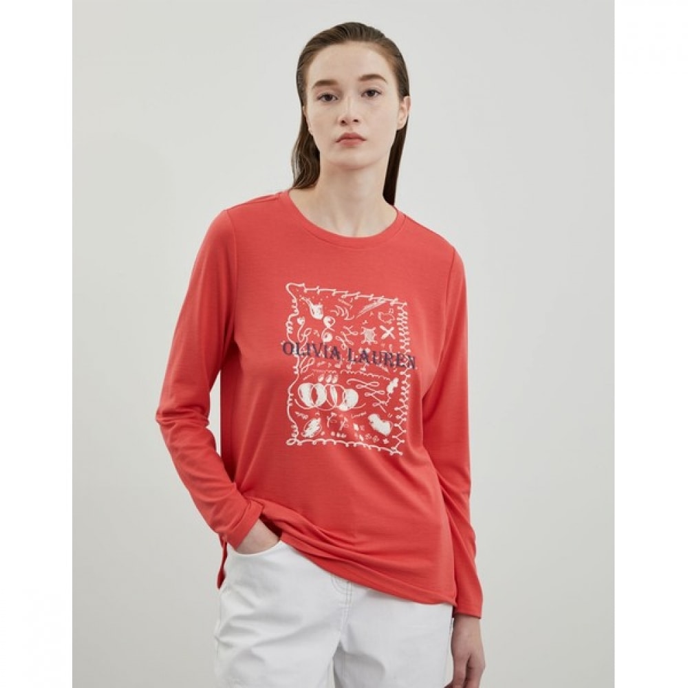 [オリビア・ローレン] リネンTシャツ_VOBAL4M3121