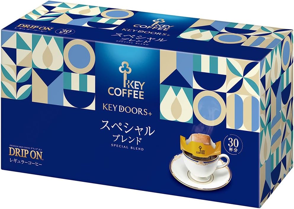 キーコーヒー KEY DOORS+ ドリップオン スペシャルブレンド 90杯分 (30杯×3個) レギュラーコーヒー ドリップコーヒー まとめ買い
