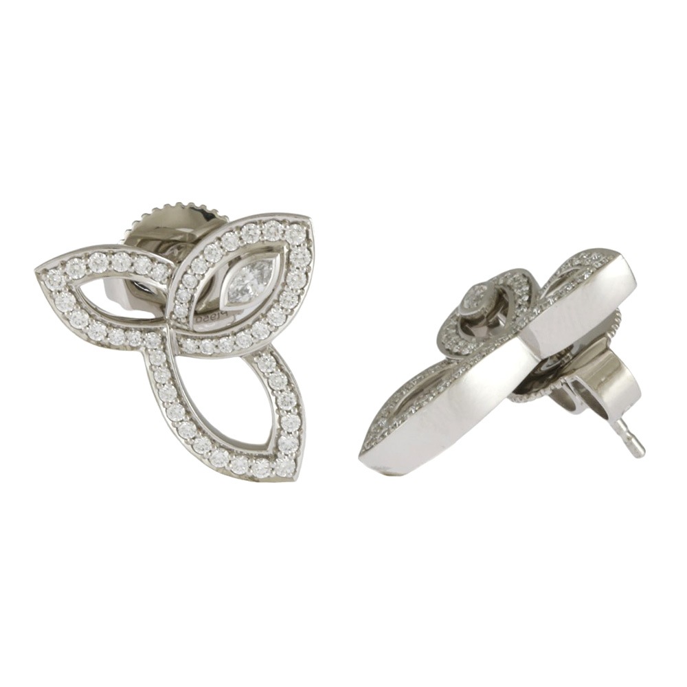 ハリーウィンストン リリークラスター ピアス Pt950プラチナ ダイヤモンド HARRY WINSTON 中古 美品
