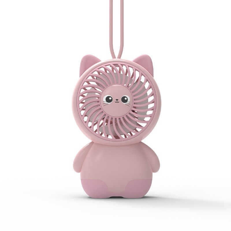 新しい漫画のかわいいハンドヘルドミニファンusb充電大規模な風力発電ポータブル屋外ファンファクトリー