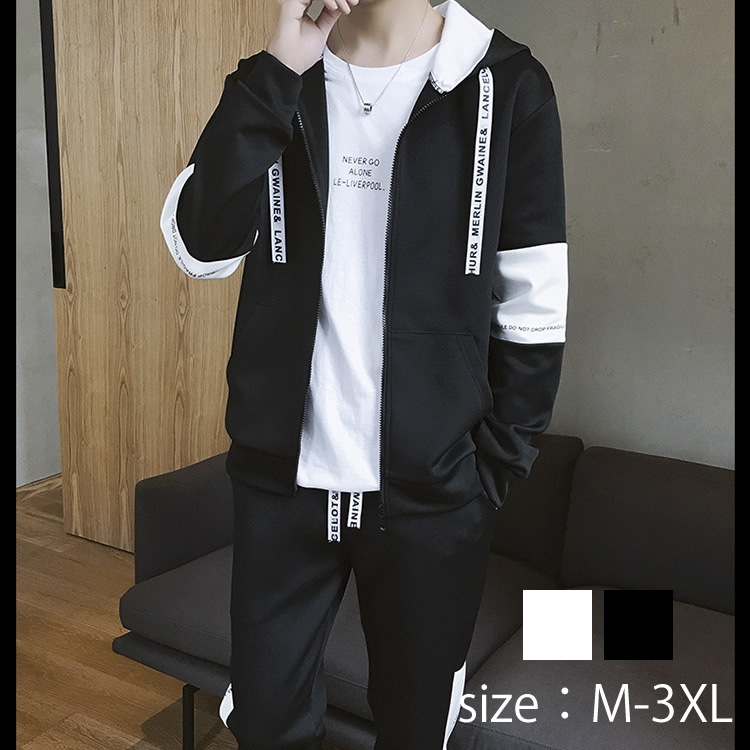 メンズセットアップツーピーストップスボトムスペアスポーツメンズファッションメンズファッショントップス