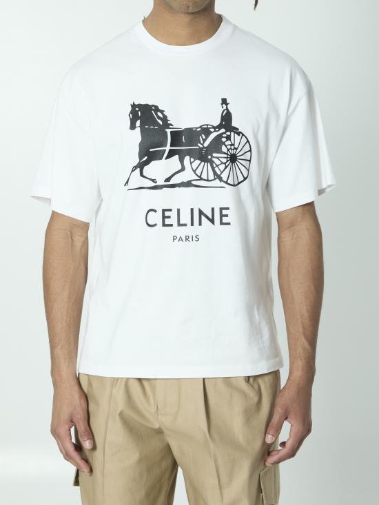 CELINE Men T-Shirts RX0LB1242 WHITE