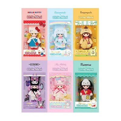 ンリオ リトルミミ 6種セット/ポチャコ ハローキティ シナ/リトルミミ X サンリオ/コラボレーション/マイメロディ/人形/フィギュア/コレクション/韓国バービー人形/Little MIMI