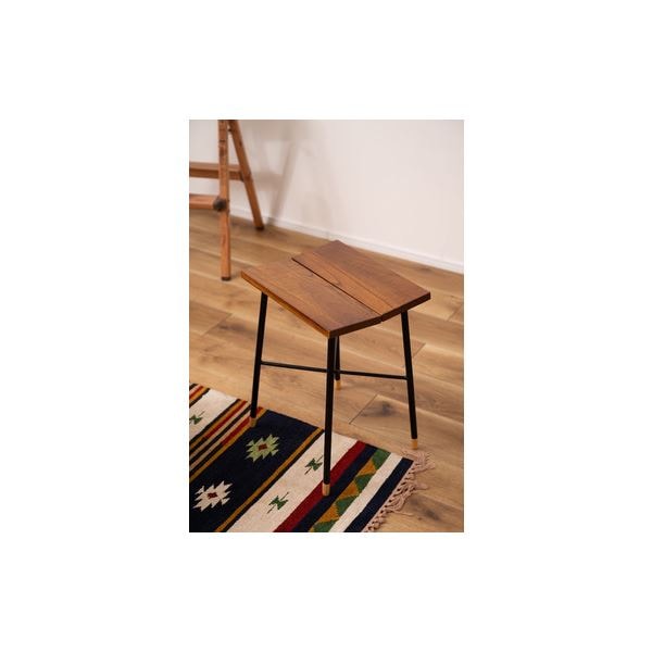 (まとめ) スツール L ブラウン シンプル モダン 完成品 (×2セット)