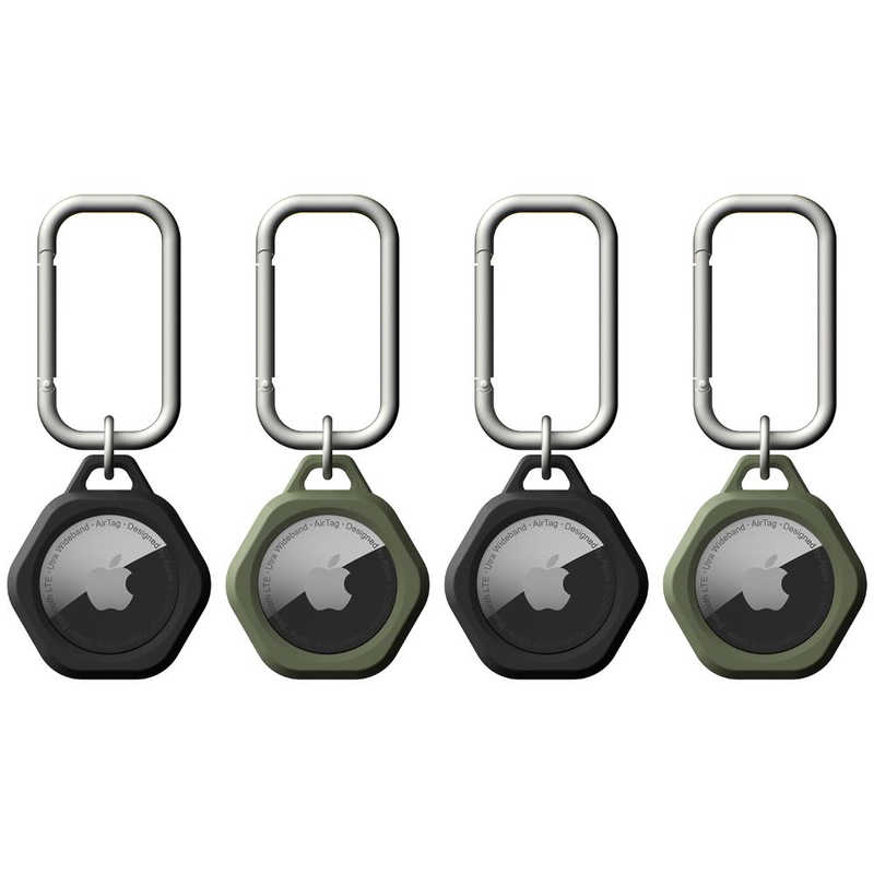 UAG　耐衝撃AirTag保護ケース 4個パック UAG(ユーエージー) ブラック×2 オリーブ×2　UAG-RAITS4SET
