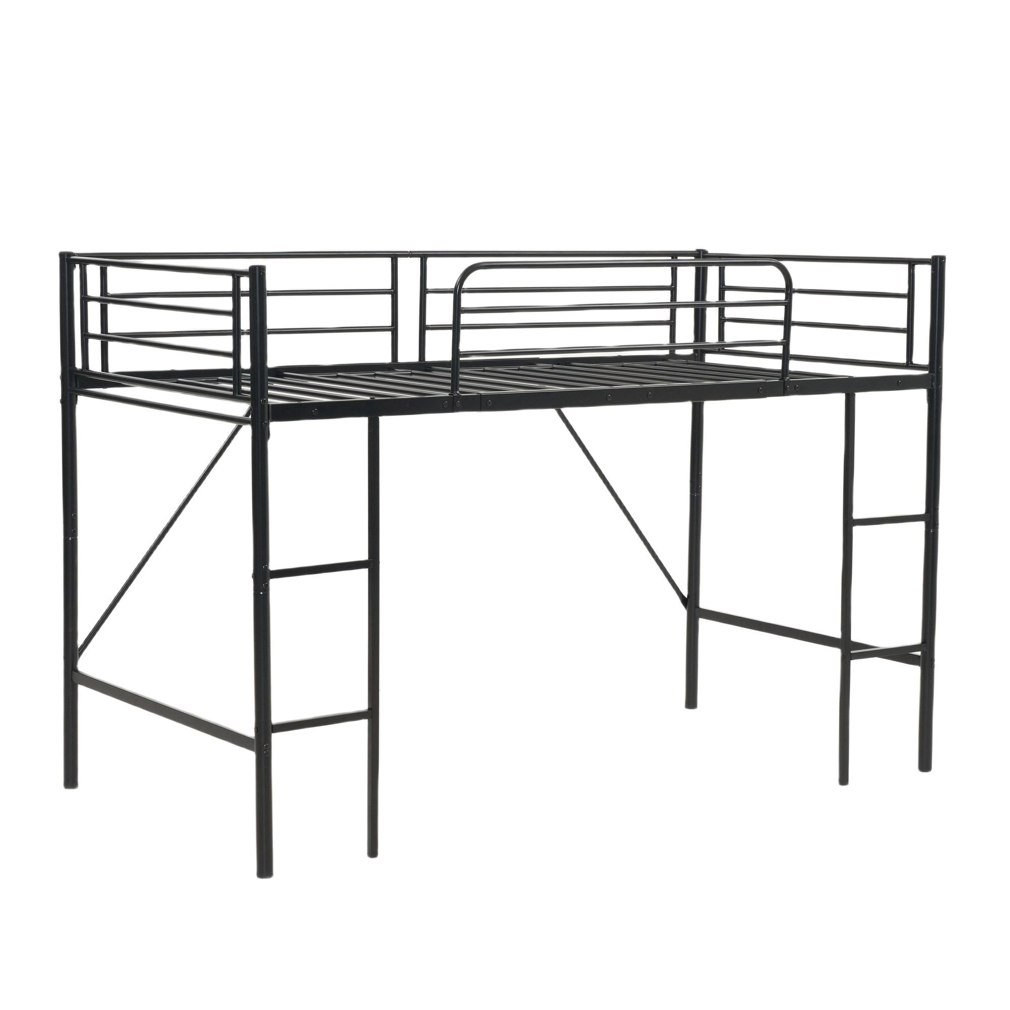 【新作】【ブラック】ロフトベッドベッド パイプベッドベッド シングル ベッドベッド デスク付 シングルベッドベッド 木 収納 北欧風 子供部屋 スチール 耐震 ベッドベッド 新作