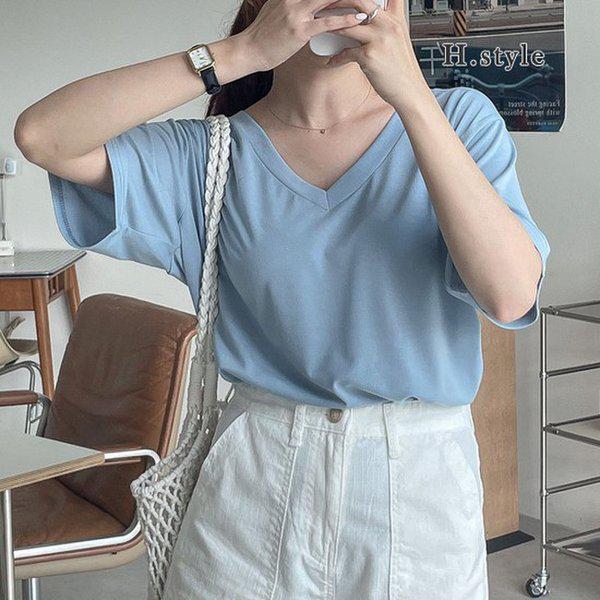 HスタイルNBモスト半袖Tシャツ/夏/ビッグサイズ/半袖Tシャツ/ロングTシャツ/ラウンドネック/ルーズフィット
