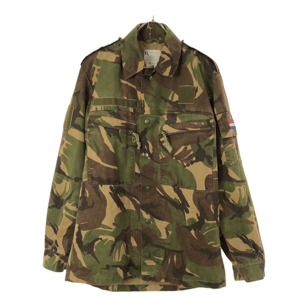 90s KL オランダ軍 迷彩 長袖 ミリタリージャケット カーキ オールド メンズ 5,527円