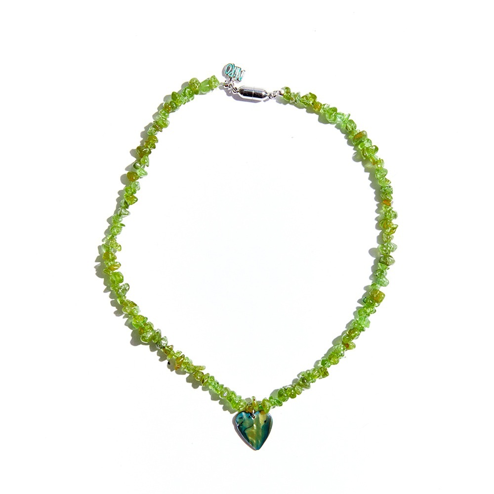 【NIRO SERENDIPITY】 HEART MOTHER OF PEARL PERiDOT NECKLACE #75 ネックレス 正規品
