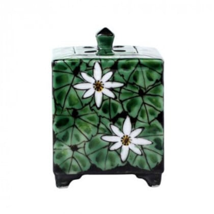 日本香堂 香炉 ヒワ草文 九谷焼 79556