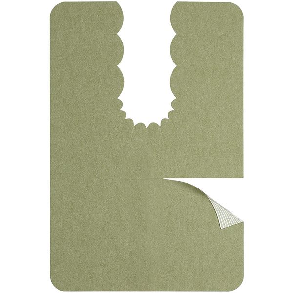 (3個セット) トイレマット (幅60×奥行90×厚さ0.3cm グリーン) 撥水加工 アンモニア消臭 おくだけ吸着 バリアフリー おくなが