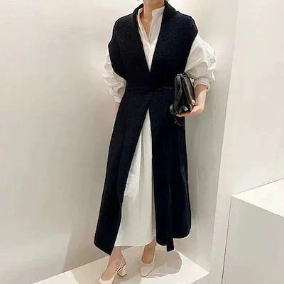 セットアップ ロングシャツ シャツワンピース ロングワンピース ジレ ベスト 大きいサイズ レディース今日は30パーセント 5,328円