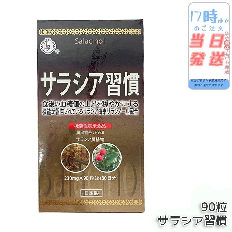 伊段 サラシア習慣 90粒 健康補助食品 ギムネマ バナバ サラシアエキス 食物繊維 難消化性デキストリン 糖質サポート ダイエットケア 5,682円