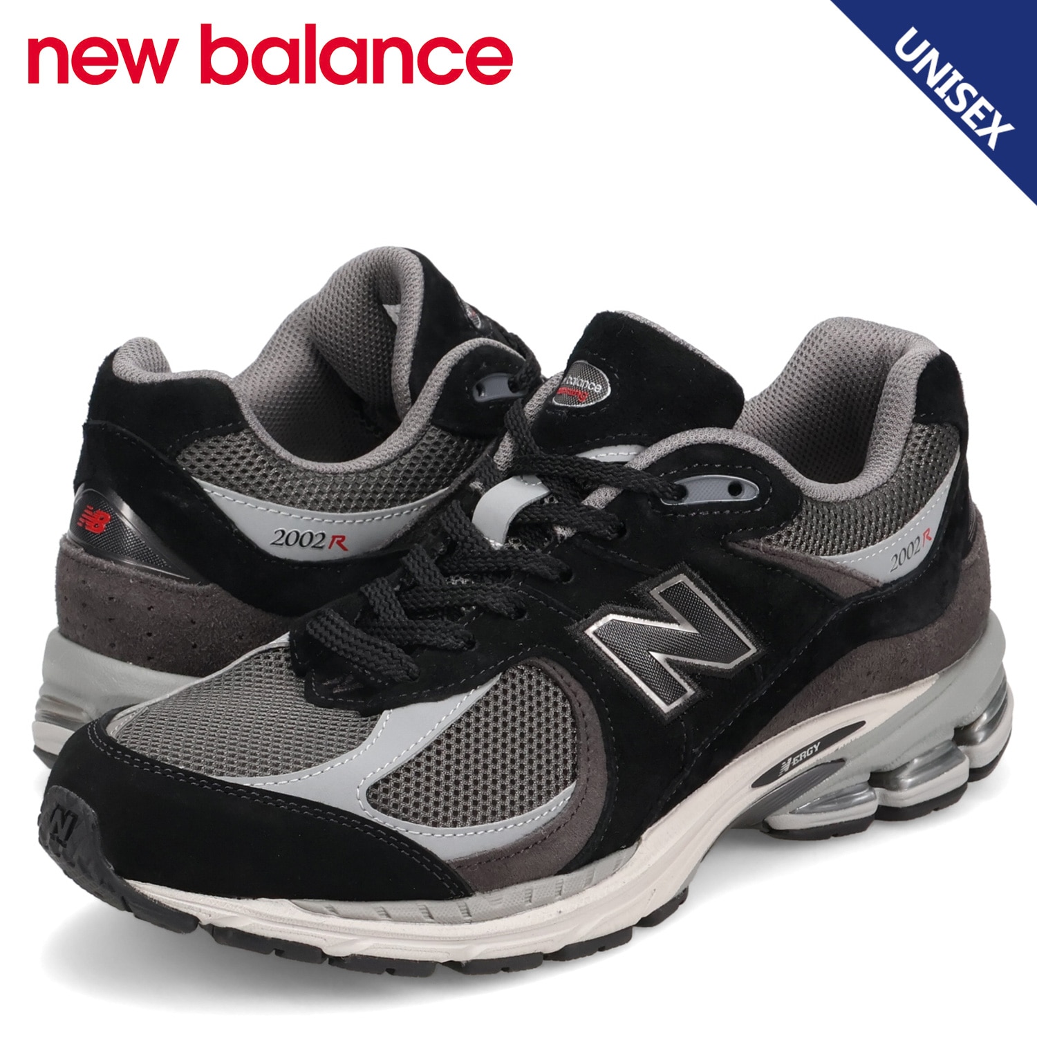 2002 スニーカー メンズ レディース Dワイズ ブラック 黒 U2002RC