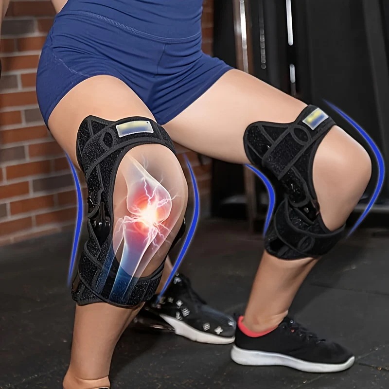 膝ブレース1組取り外し可能なデュアルサイドスタビライザー付き膝サポート男性と女性のアウトドアスポーツに最適【MPSP24070295】