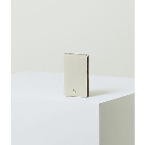 へジス[HAZZYSACC]アイボリーパフィー飾り牛革カード財布/HIHO3F133.IV