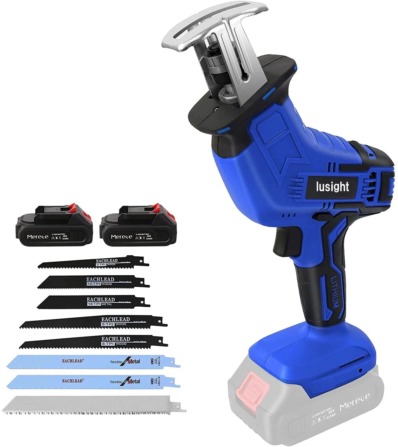 レシプロソー 充電式 電動のこぎり コードレス 20V ノコギリ 金属切断 木工切断 粗大ごみ 枝切