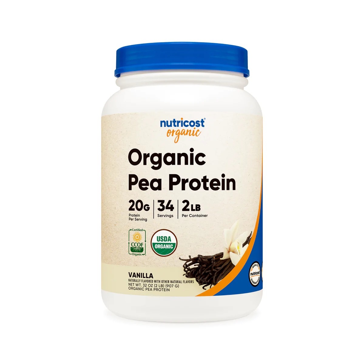 [USA] Nutricost ニュートリコスト Pea Protein Isolate Powder Vanilla (Organic) (2 LB)