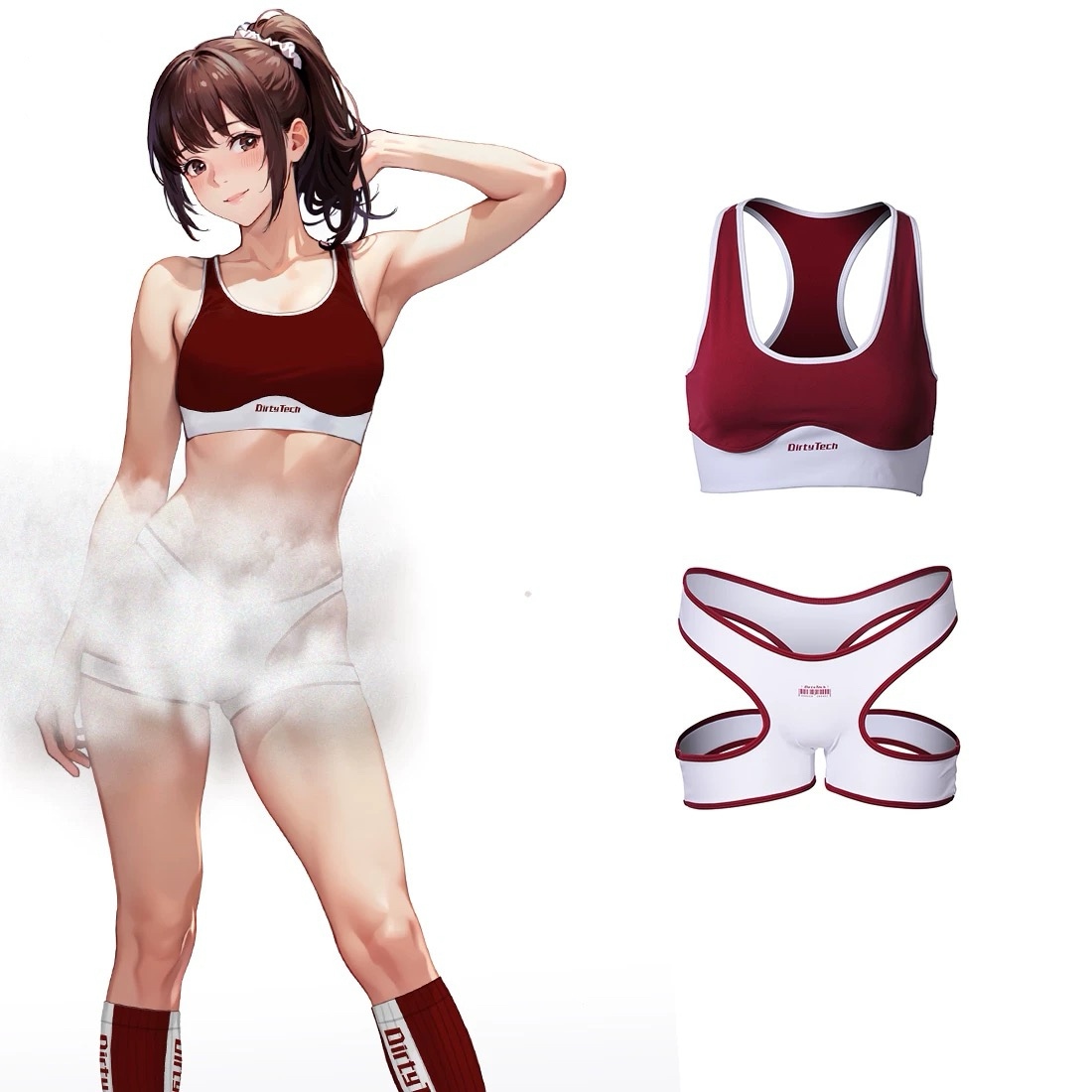 得体社 スポーツウエア キャミソール ヒップアップ セクシー ショートパンツ 二次元 コスプレ衣装