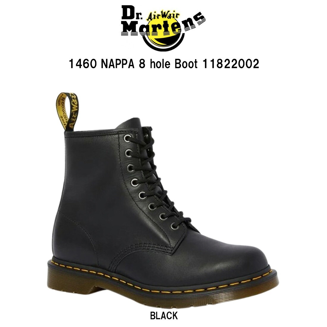 Dr.Martens 1460 NAPPA ナッパ ブーツ 8ホール ウェルトステッチ レースアップ レザー 革靴 シューズ メンズ レディース 11822002 22,330円