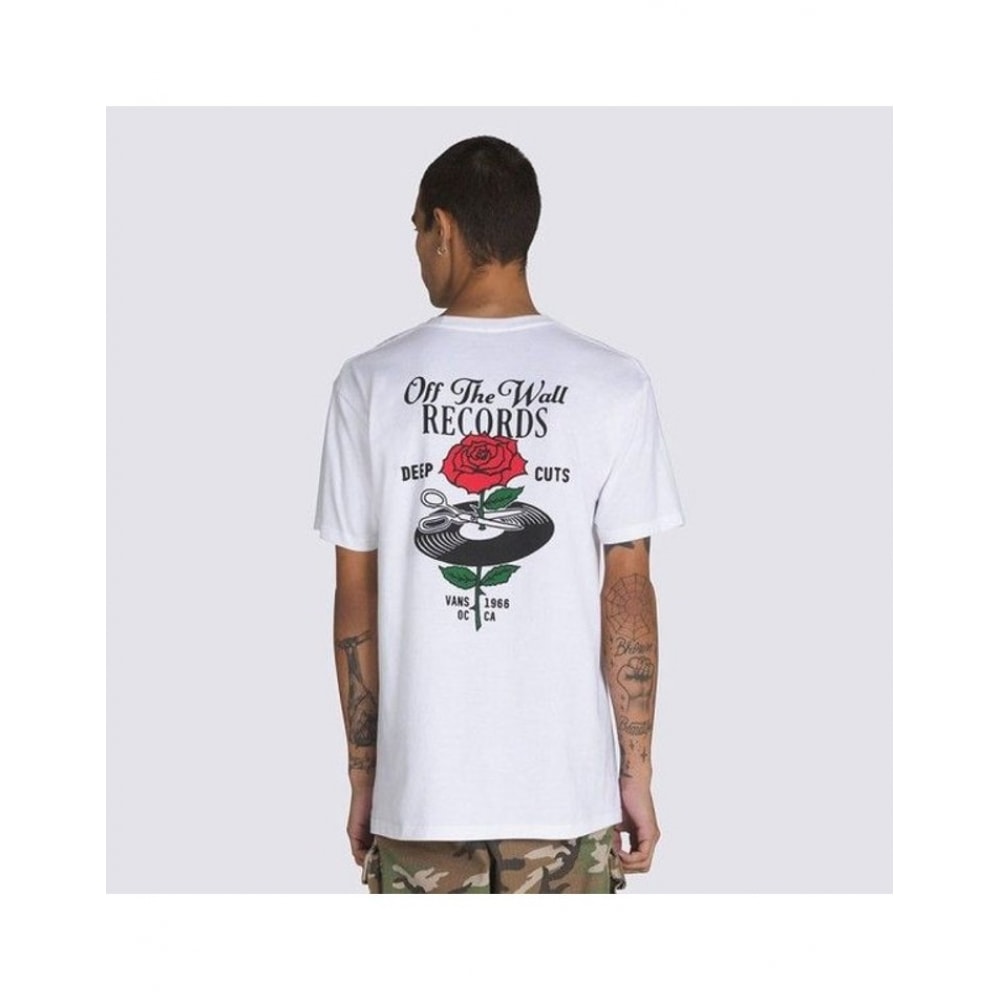 バンズディープカットショートスリーブ T シャツホワイト VN000M46WHT