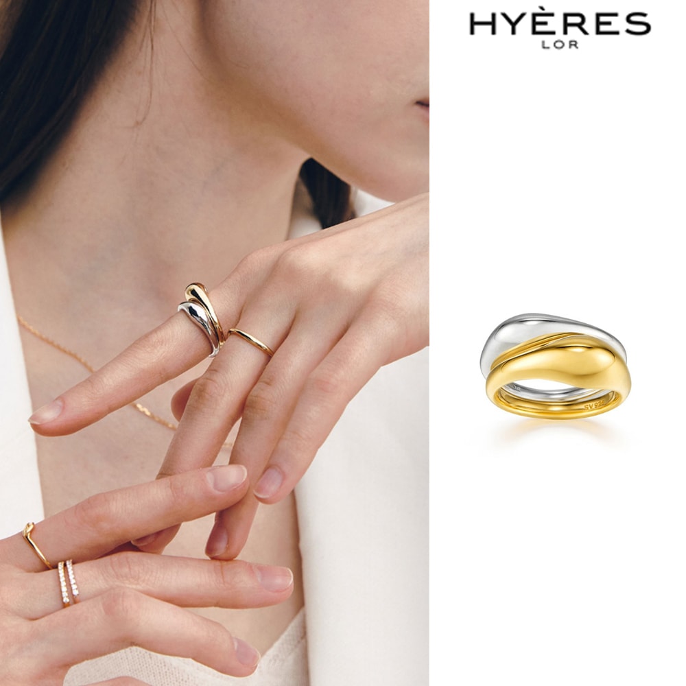 [HYERES LOR] H-Subuni Silver (C) Volume Set Ring