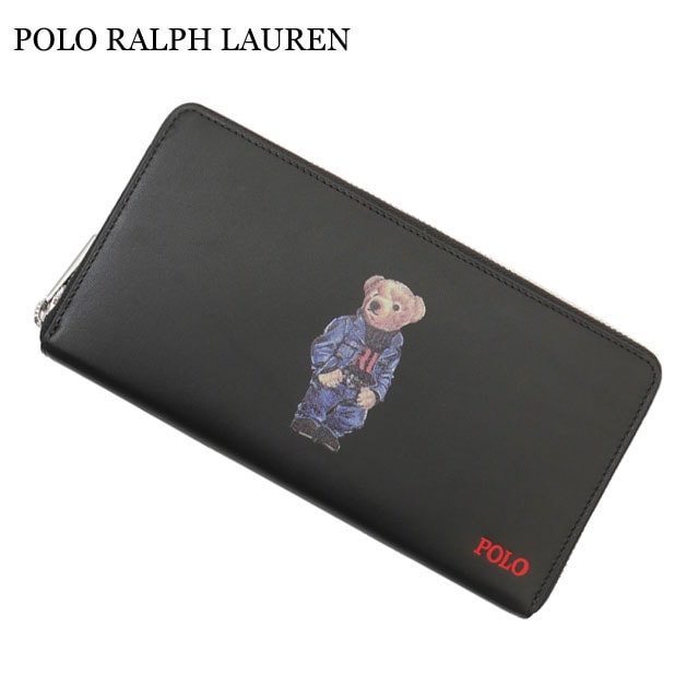ポロ ラルフローレン POLO RALPH LAUREN Polo Bear Print Round Zip Long Wallet ベア ジップ 長財布 ウォレット 271-000449-011