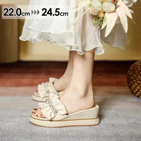 【激安本日限定】ウェッジソール 厚底サンダル ミュール 厚底 サンダル ストーム ヒール6cm ベージュ ファッション リゾート 旅行 リゾートサンダル 普段履き サマー カジュアル かわいい 夏 シ