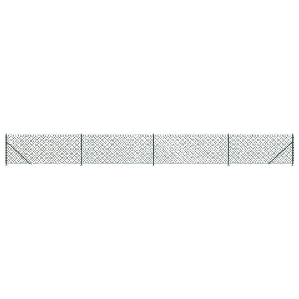 金網フェンス フランジ付き グリーン 1x10 m