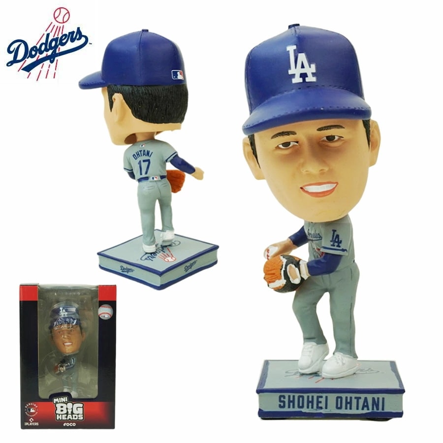 大谷翔平 ボブルヘッド 4.5インチFOCO MLB MINI BIG HEADS 4.5INCHLA DODGERS ロサンゼルス ドジャースメジャー リーグ ベース