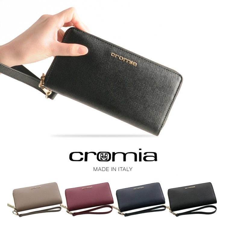 [cromia]牛革レザー長財布イタリア製