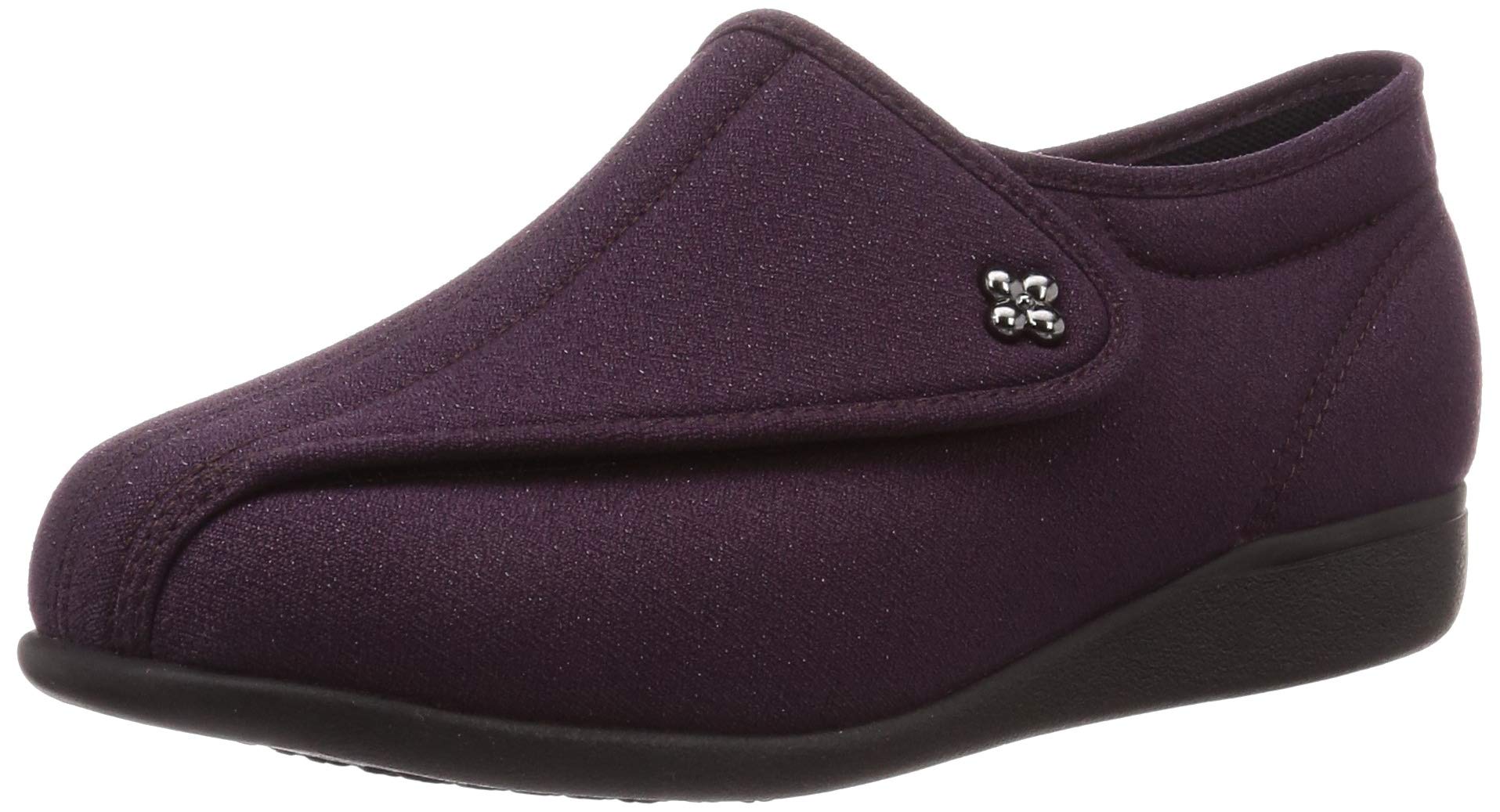 [カイホシュギ] 介護シューズ 軽量 転倒予防 リハビリ 幅広 5E KHS L011 レディース パープルラメ 24.5 cm