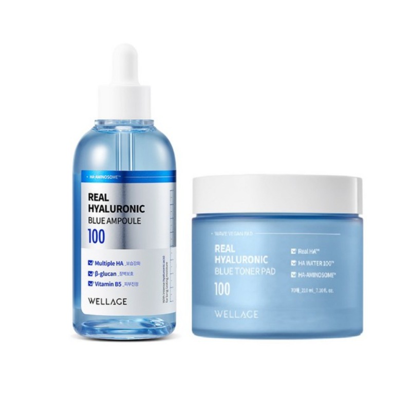 リアルヒアルロニックブルー 100アンプル 100ml + ブルー トナー パッド 70枚 セット 5,940円