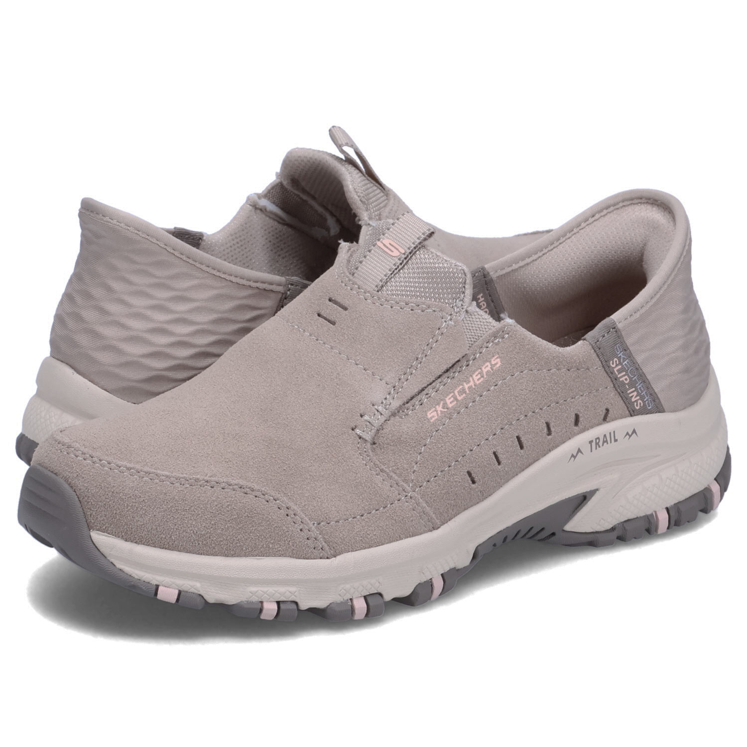 スリップインズ ヒルクレスト スナピー ハンズフリー スニーカー スリッポン レディース ベージュ 180016