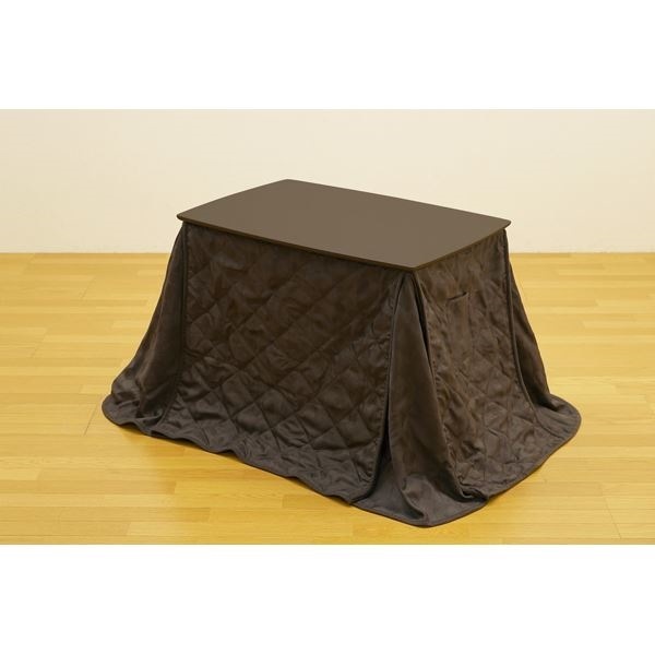 ダイニングコタツ90x60cm 長方形掛け布団セット ブラウン（BR）