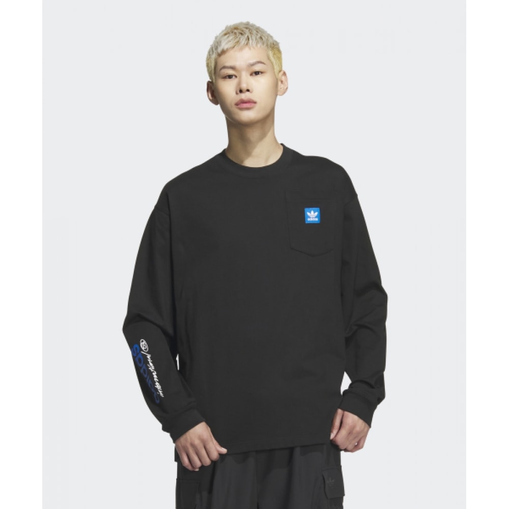 アディダスシティスケートロングスリーブTシャツ-ブラック/JC6834