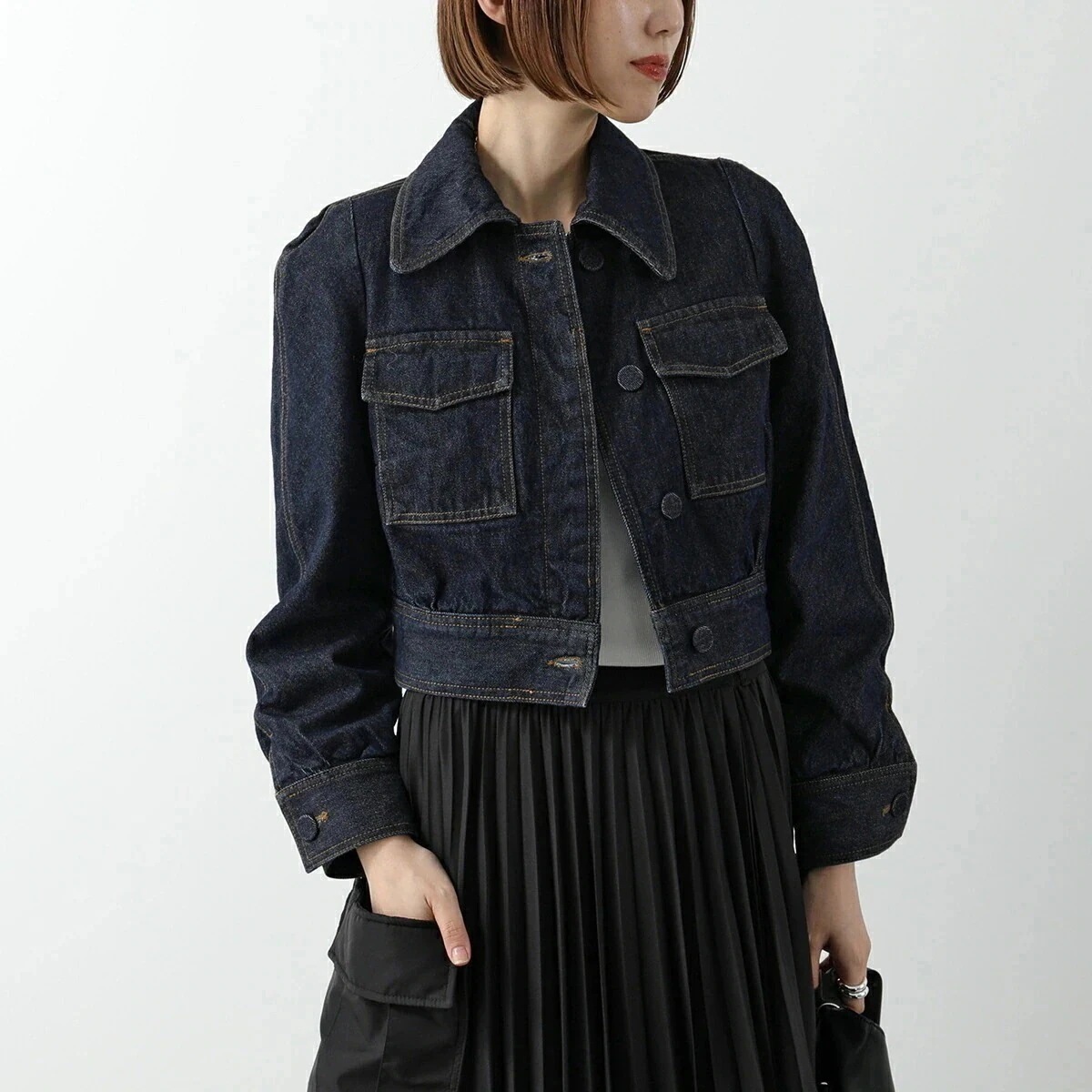 DRIES VAN NOTEN ドリスヴァンノッテン デニム ジャケット VISTAM 010507 9376 レディース Gジャン ジージャン ショート丈 5