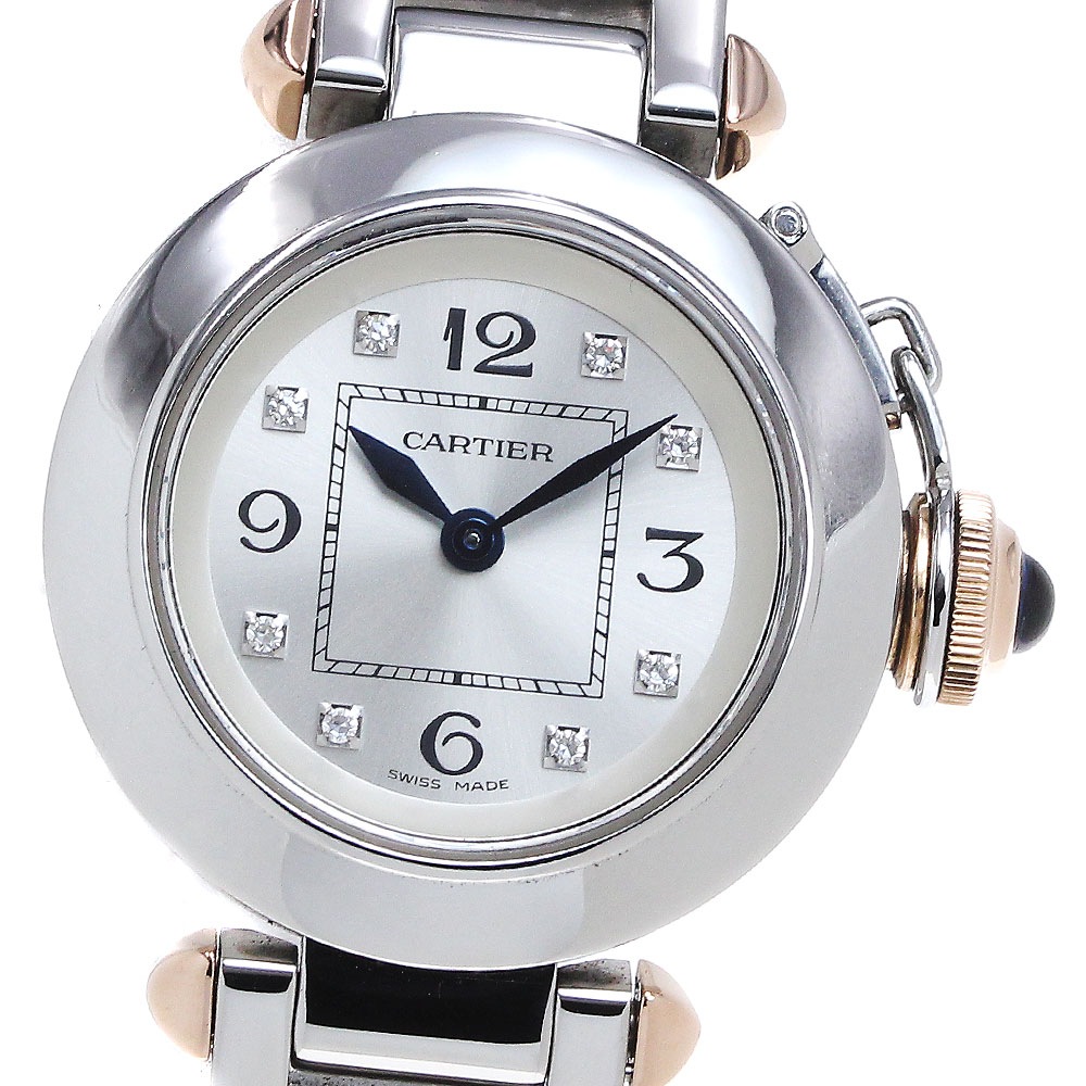 カルティエ CARTIER WJ124020 ミスパシャ 8Pダイヤ クォーツ レディース 良品 _862616【中古】