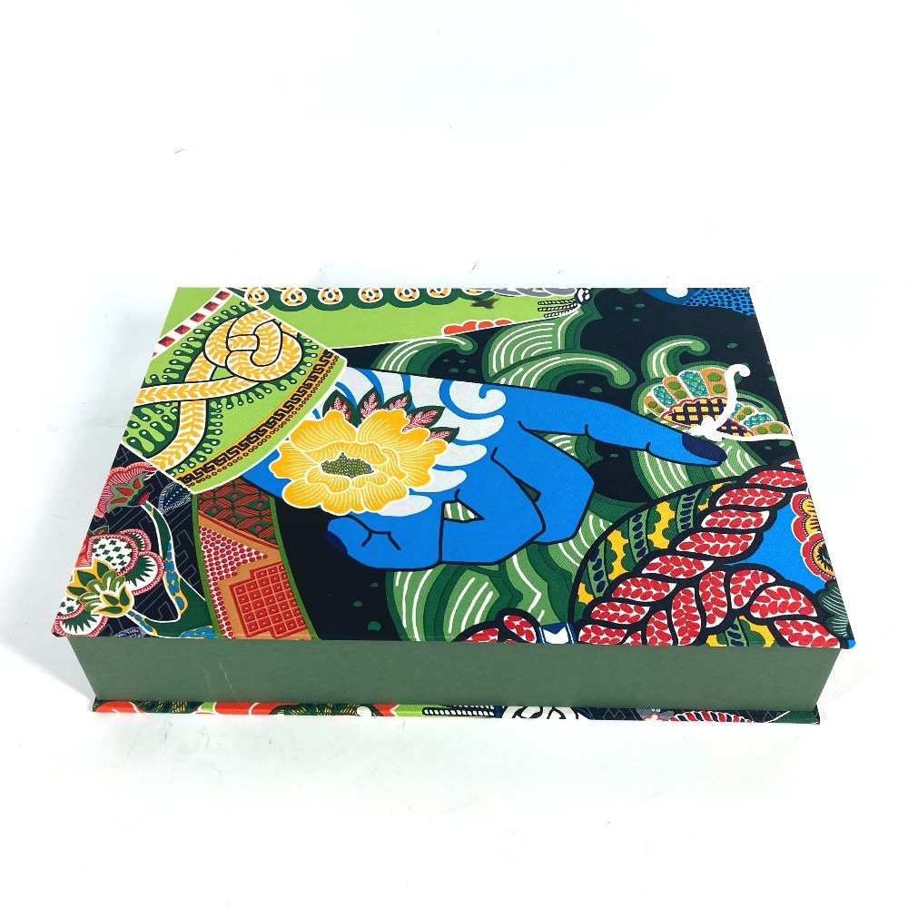 小物入れ メールボックス シルク DUO COSMIQUE petit h（プティ アッシュ） ボックス BOX インテリア シルク グリーン