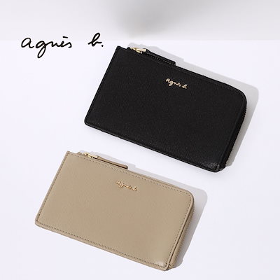 Qoo10] アニエスベー フラグメントケース L字ファスナー ブラ